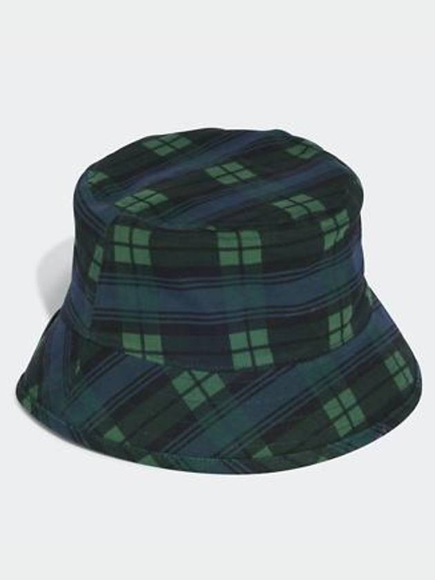 Tartan Check Bucket Hat Navy Green - ADIDAS - BALAAN 3