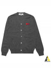 Double Heart V-neck Cardigan Grey - COMME DES GARCONS - BALAAN 2