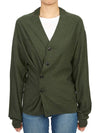 Relaxed Twisted Merino Wool Blend Cardigan Green - LEMAIRE - BALAAN 2