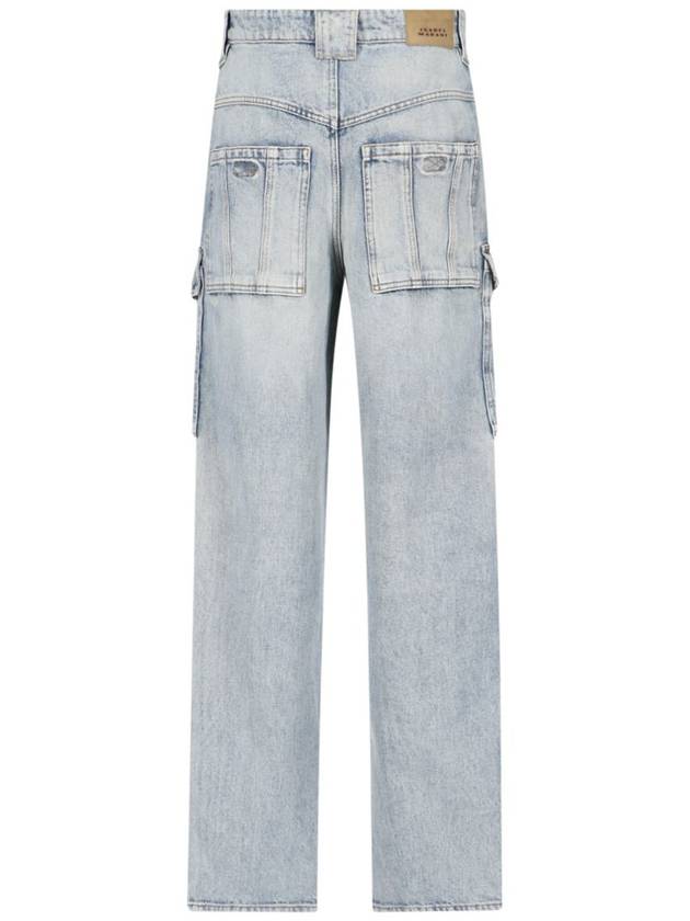 Denim Straight Pants PA0280FA B1H02E30LU BLUE - ISABEL MARANT ETOILE - BALAAN 3