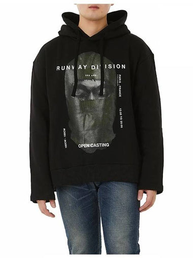 NUW19216 009 Kanye Mask Black Overfit Hoodie - IH NOM UH NIT - BALAAN 1