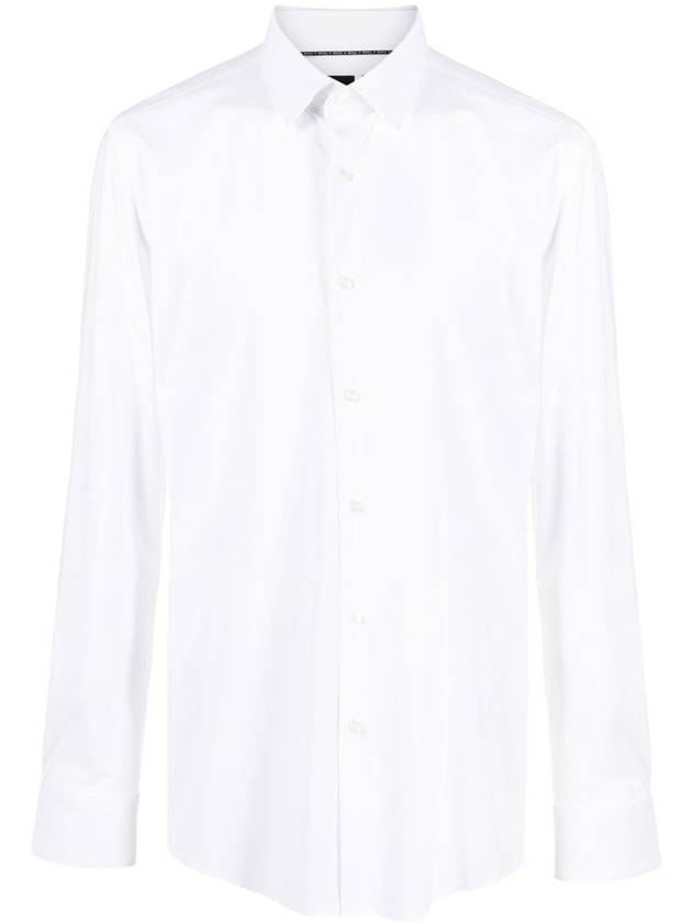 Pointed Collar Long Sleeve Shirt White - HUGO BOSS - BALAAN 2