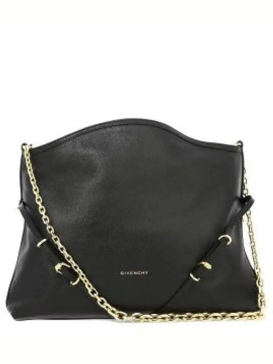 Voyou Chain Leather Shoulder Bag Black - GIVENCHY - BALAAN 2