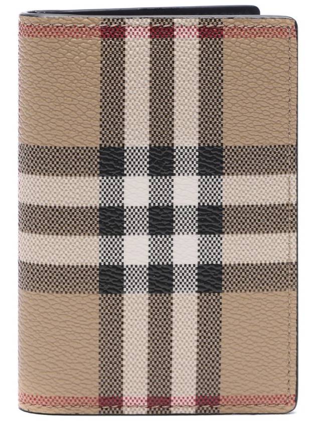 Vintage Check Folding Card Wallet Beige - BURBERRY - BALAAN 3