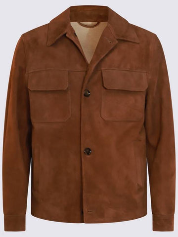 Lardini Tobacco Leather Jacket - RVR LARDINI - BALAAN 1