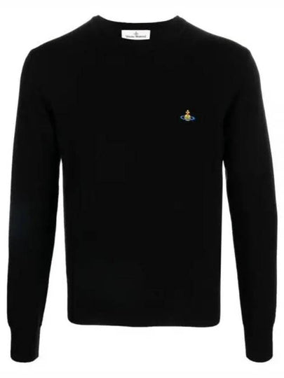 ORB Embroidered Crew Neck Knit Top Black - VIVIENNE WESTWOOD - BALAAN 2