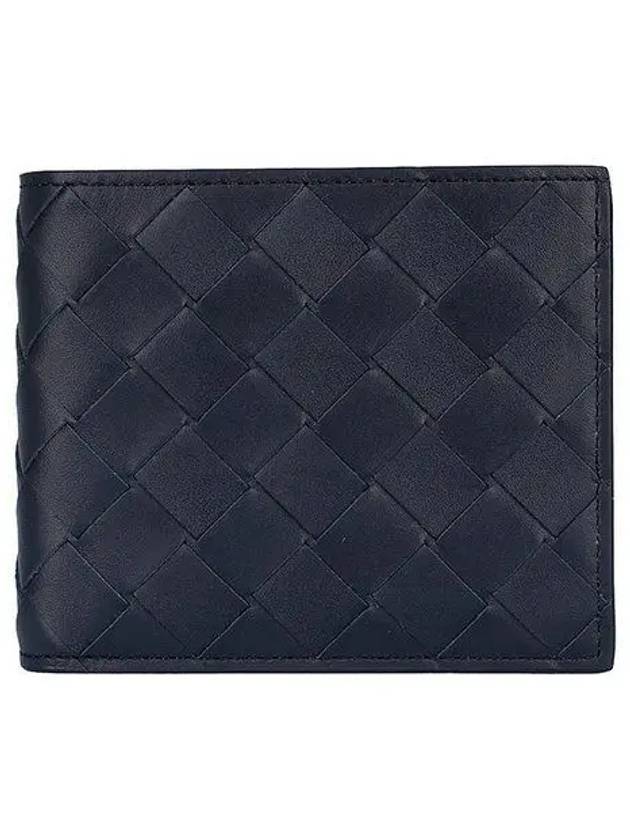 Intrecciato Leather Half Wallet Navy - BOTTEGA VENETA - BALAAN 2