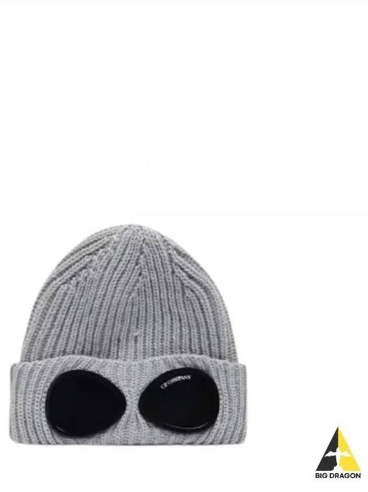 Extra Fine Merino Wool Goggle Beanie Grey - CP COMPANY - BALAAN 2