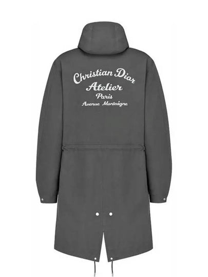 Homme Atelier Back Logo Hooded Parka Grey - DIOR - BALAAN 2