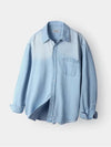 Biowashing Snap Denim Shirt Light Blue - INDUST - BALAAN 6