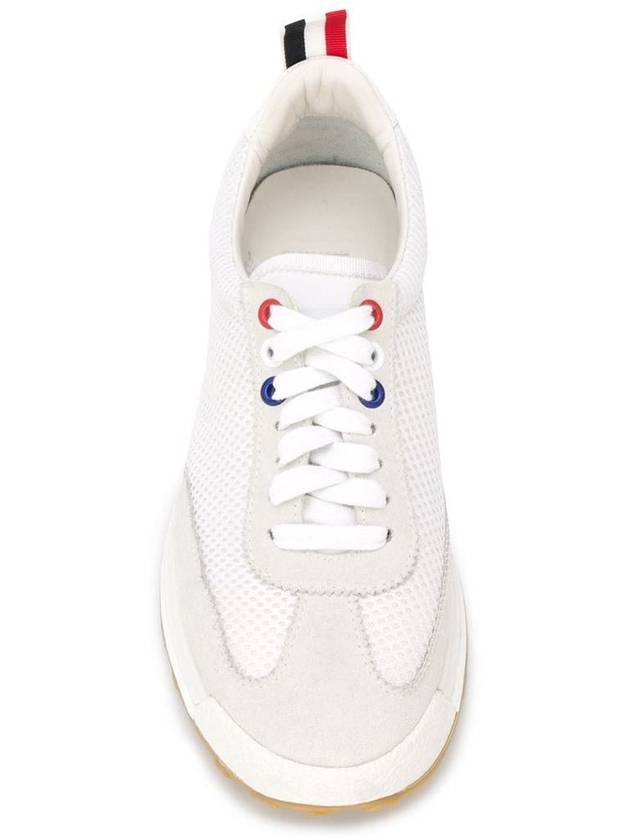 Thom Women Browne Nylon Tech Runner Low Top Sneakers Grey White - THOM BROWNE - BALAAN 6