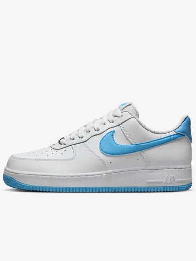 Air Force 1 07 Low Top Sneakers White Blue - NIKE - BALAAN 2