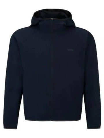 Leather Jacket 750636 Navy Dark Blue - HUGO BOSS - BALAAN 1