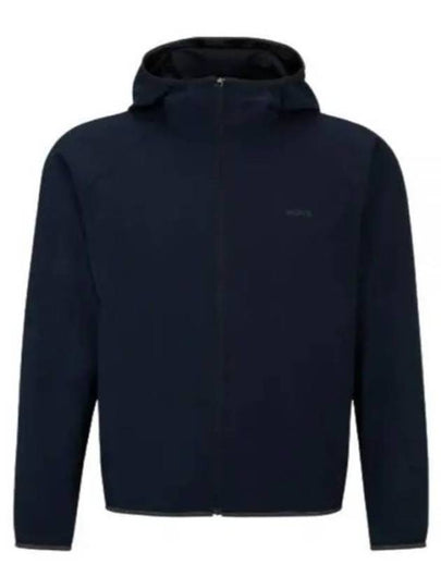 Slim Fit Waterproof Fabric Zip-Up Jacket Navy - HUGO BOSS - BALAAN 2