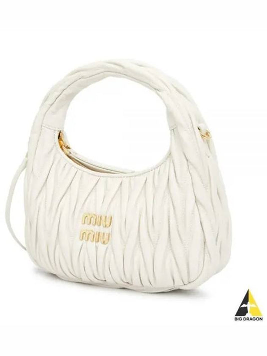 Wander Materasse Nappa Leather Mini Hobo Tote Bag White - MIU MIU - BALAAN 2