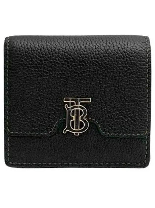 TB Grainy Leather Half Wallet Black - BURBERRY - BALAAN 2