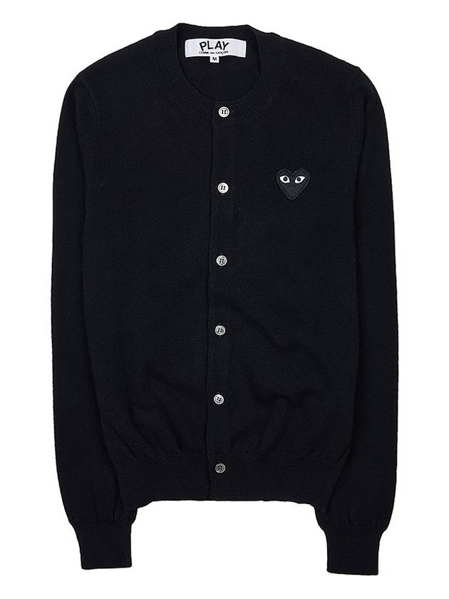 Heart Wappen Wool Cardigan Black - COMME DES GARCONS - BALAAN 11