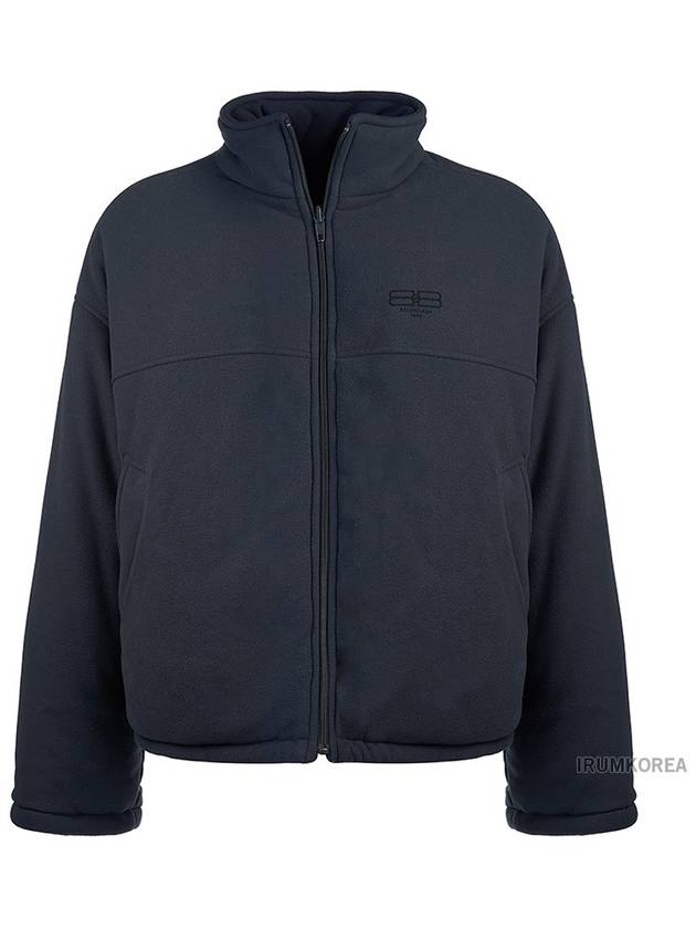 Men's BB Logo Reversible Zip-Up Jacket Black - BALENCIAGA - BALAAN 3