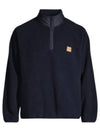 Logo Applique Fleece Sweatshirt Navy - A.P.C. - BALAAN 2