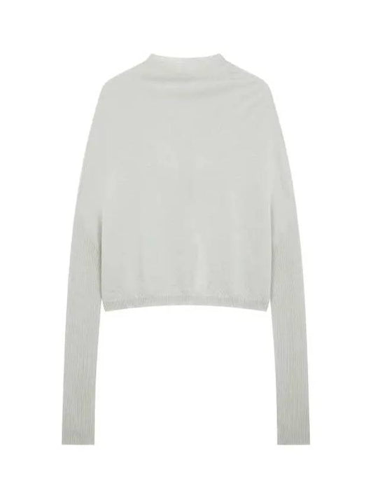 WOMEN Drop Shoulder Ribbed Pullover Warm Gray - RICK OWENS - BALAAN 1