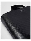 logo brushed leather tote bag black - PRADA - BALAAN 7