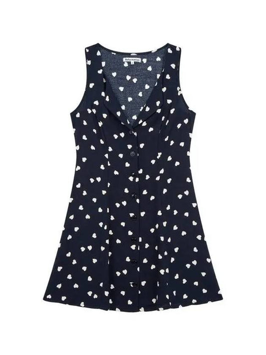 Back Ribbon Heart One Piece Rilynn Dress Black - REFORMATION - BALAAN 1