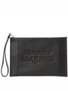 Zipper Signature Leather Clutch Bag Black - ALEXANDER MCQUEEN - BALAAN 2