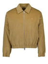 Heart Logo Corduroy Cotton Zip-Up Jacket Sand - AMI - BALAAN 2