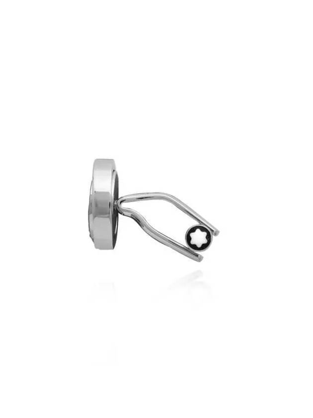 Meisterstuck Logo Cufflinks Silver Black - MONTBLANC - BALAAN 4