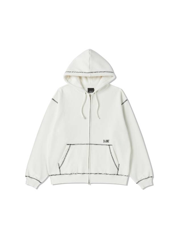 100C HOOD ZIP UPWHITE - VAEKCIE - BALAAN 1