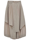 TAFFTA WIDE SKIRT PANTS BE beige - TIBAEG - BALAAN 6