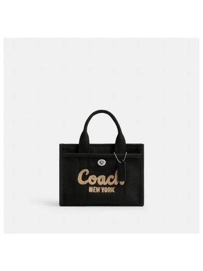 Cargo Logo Flock Tote Bag Black - COACH - BALAAN 2