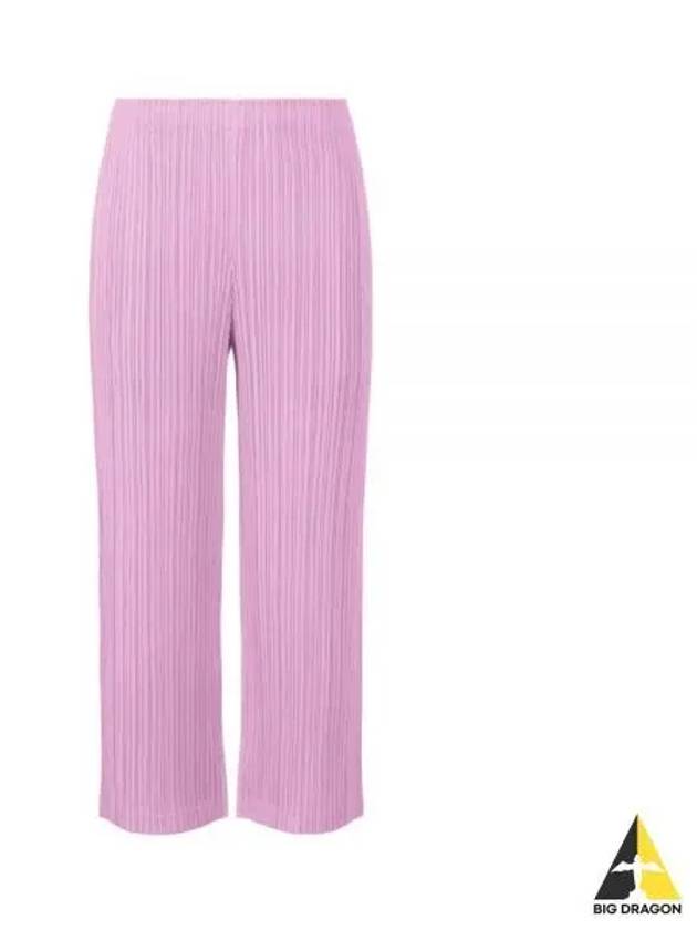 Pleated Straight Pants Pink - ISSEY MIYAKE - BALAAN 2