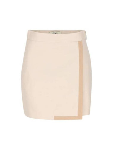 24SS Short Skirt FQ7583AWZWF1P2N P24 LINEN - FENDI - BALAAN 1