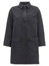 Women's Arelia Denim Short Dress Black - A.P.C. - BALAAN 2