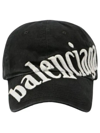 Diagonal Logo Ball Cap Black - BALENCIAGA - BALAAN 2