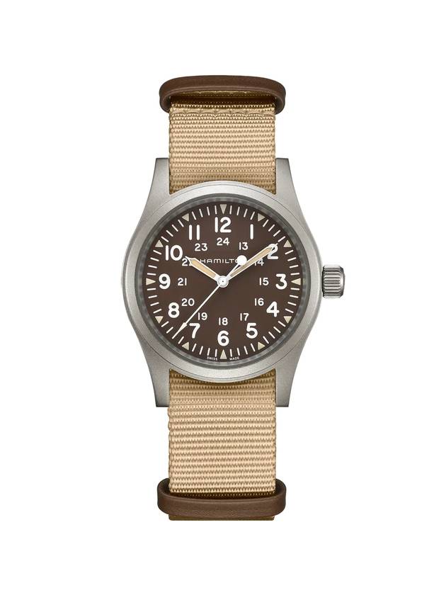 Khaki Field Mechanical Watch Brown - HAMILTON - BALAAN 1