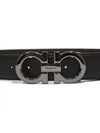 Reversible Gancini Leather Belt Dark Brown Black - SALVATORE FERRAGAMO - BALAAN 2