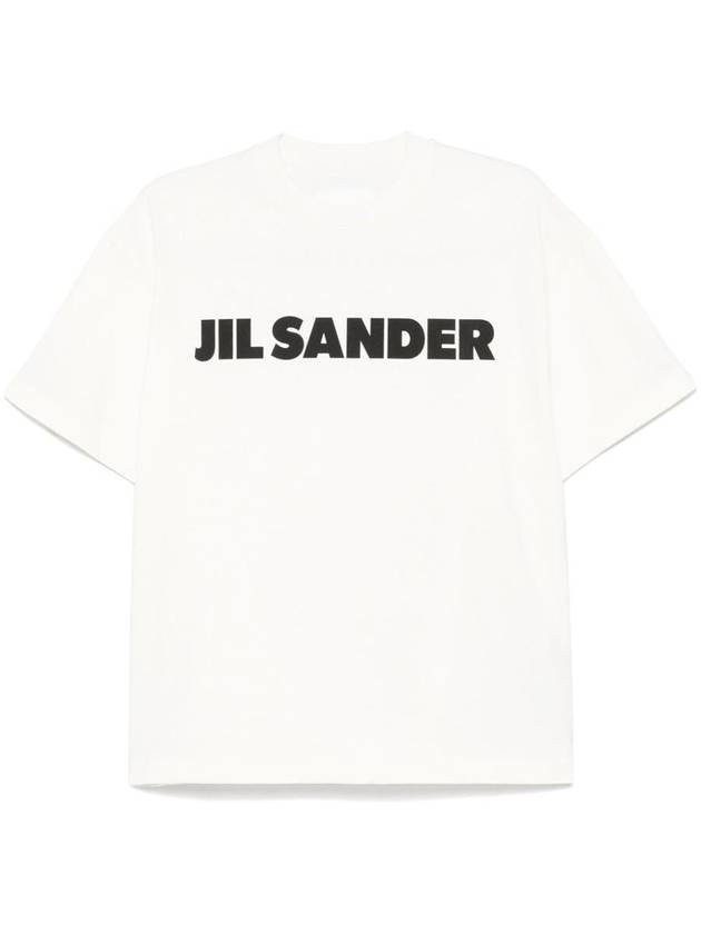 Print Logo Short Sleeve T-Shirt White - JIL SANDER - BALAAN 2