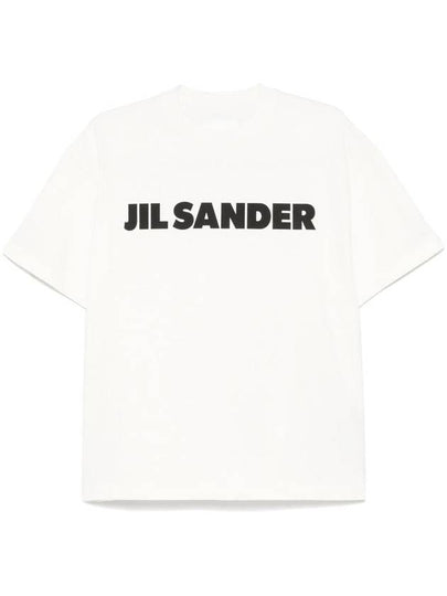 Print Logo Short Sleeve T-Shirt White - JIL SANDER - BALAAN 2