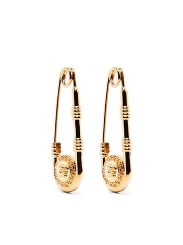 Safety Pin Earrings Gold - VERSACE - BALAAN 1