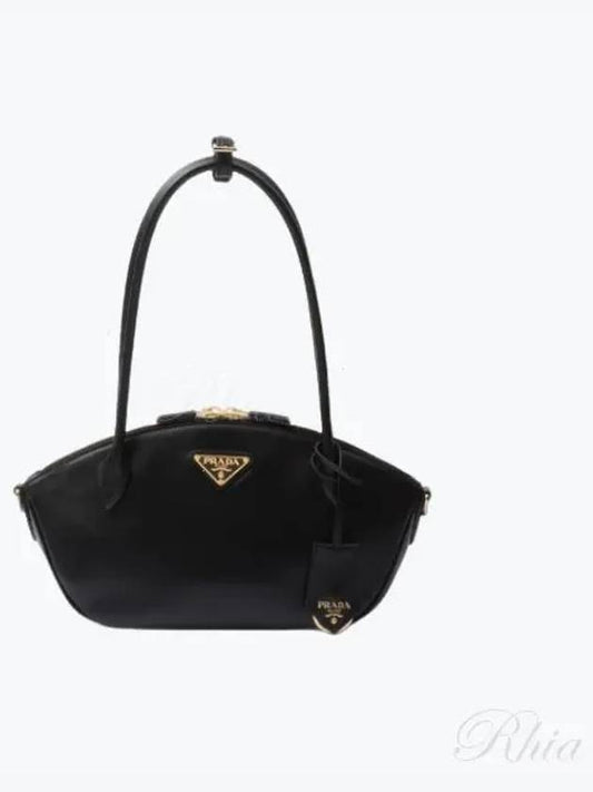 Small Leather Hand Shoulder Bag Black - PRADA - BALAAN 2