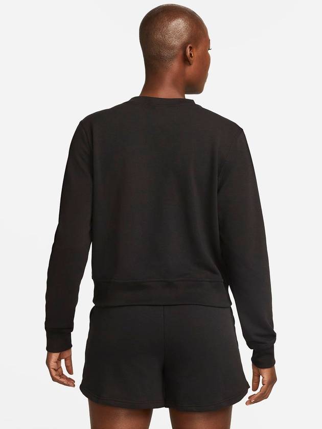 Dri Fit One Crew Neck French Terry Crop Sweatshirt Black - NIKE - BALAAN 3