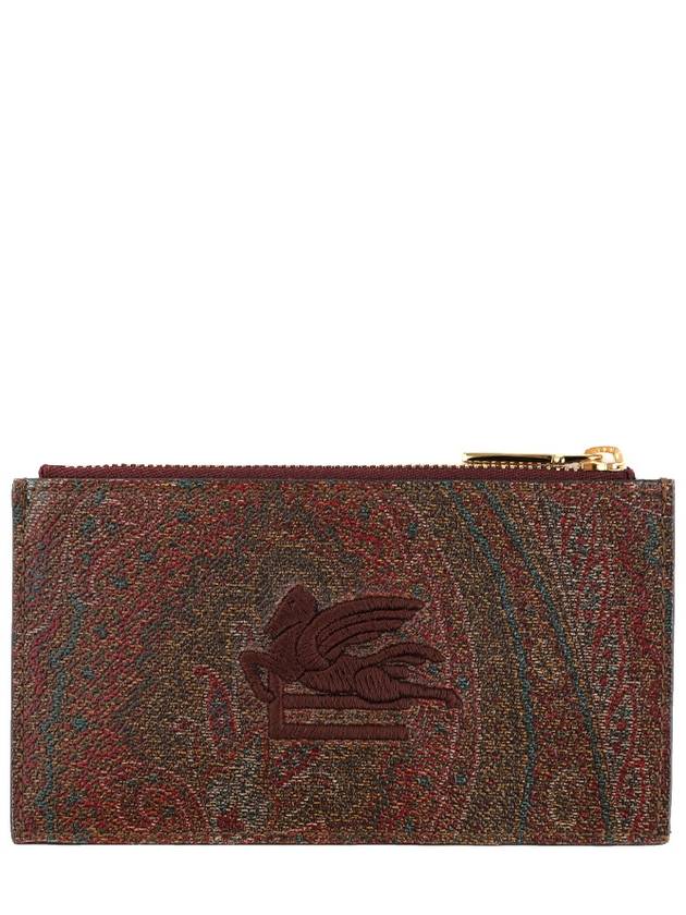 Paisley Jacquard Fabric Card Wallet Brown - ETRO - BALAAN 2