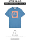 Compass Logo Printing Short Sleeve T-Shirt Blue - STONE ISLAND - BALAAN 3