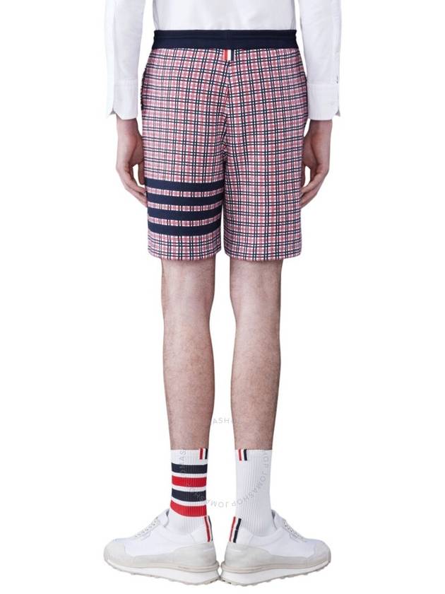 Check Jacquard Track Shorts MJQ194AJ0116 - THOM BROWNE - BALAAN 3