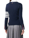 4-Bar V-Neck Cashmere Cardigan Navy - THOM BROWNE - BALAAN 3