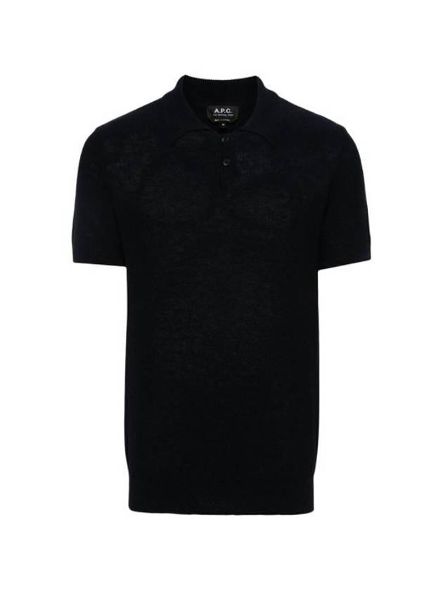 Men's Jay Knit Polo Shirt Navy - A.P.C. - BALAAN 2