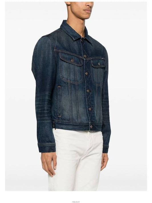 Cotton Denim Jacket Blue - TOM FORD - BALAAN 2