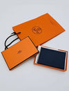 Calvi Duo Compact Card Wallet Navy - HERMES - BALAAN 11